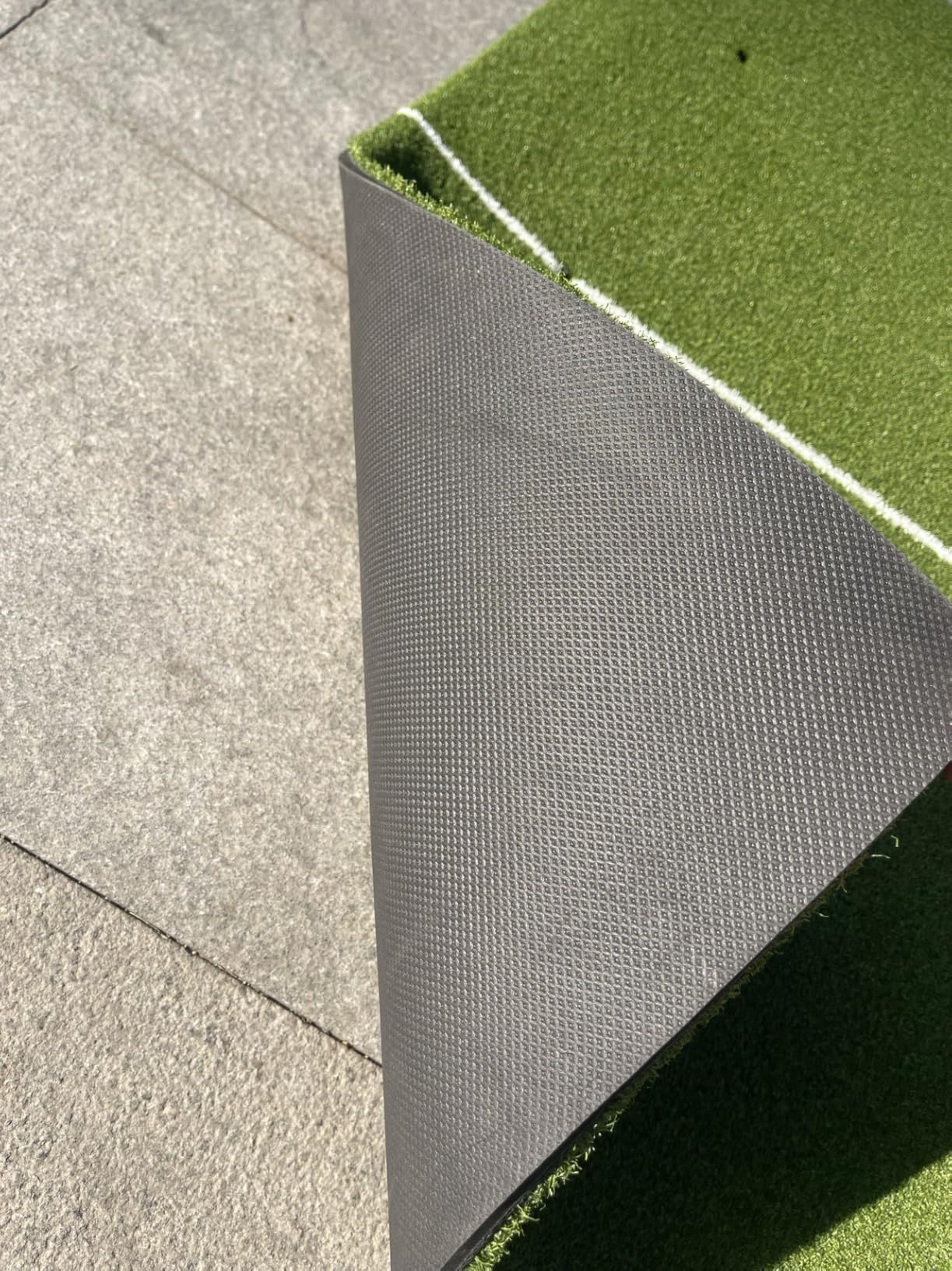 DCQ Real Feel 5x4ft & 6x4ft Golf Hitting Mat, Large Golf Mat, Dual Turf, Fairway & Rough Artificial Grass, Golf Practice Mat Indoor & Outdoor, Driving & Chipping Pad with Cushion, Golf Simulator Mat customer photo 1