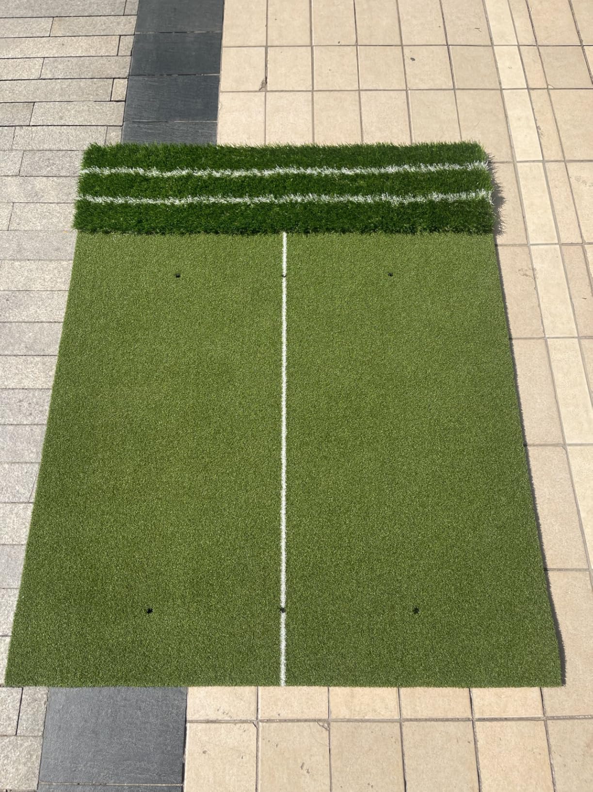 DCQ Real Feel 5x4ft & 6x4ft Golf Hitting Mat, Large Golf Mat, Dual Turf, Fairway & Rough Artificial Grass, Golf Practice Mat Indoor & Outdoor, Driving & Chipping Pad with Cushion, Golf Simulator Mat customer photo 2