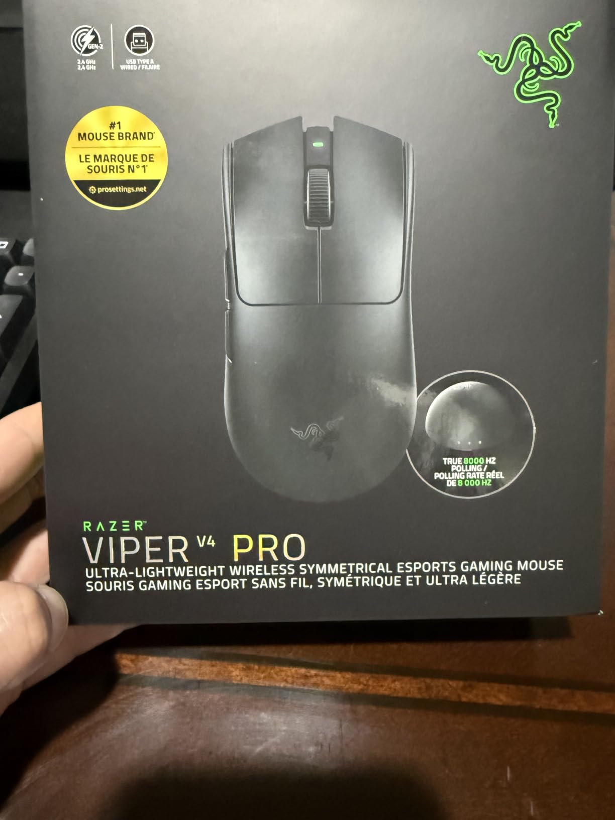 Razer Viper V4 Pro Wireless Esports Gaming Mouse - 49g Ultra Lightweight, 50K DPI Optical Sensor, 8K Polling, Gen-4 Optical Switches, USB-C Charging - Black customer photo 1