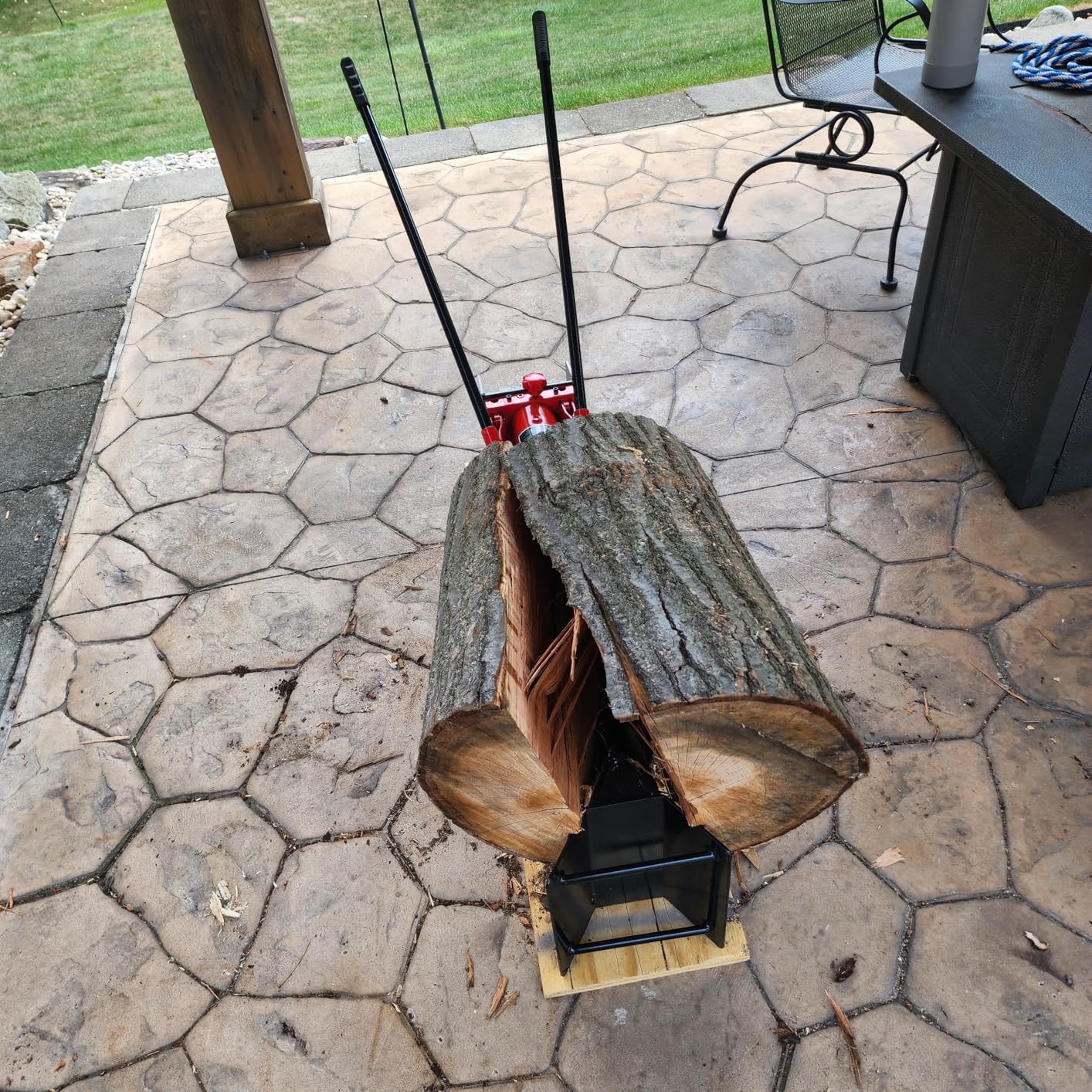 GarveeTech 12 Ton Hydraulic Log Splitter Wood Cutter, Manual Log Splitter with Horizontal Full Steel Beam & Built-in Wheel customer photo 2
