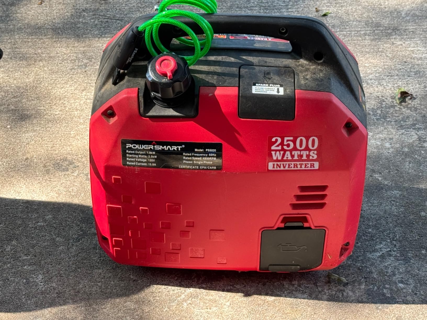 PowerSmart 4800W Portable Inverter Generator, Remote/Electric Start, Gas Powered, Quiet & Parallel Ready, RV Ready with 30A Outlet, EPA & CARB Compliant for Home Backup, Camping customer photo 2