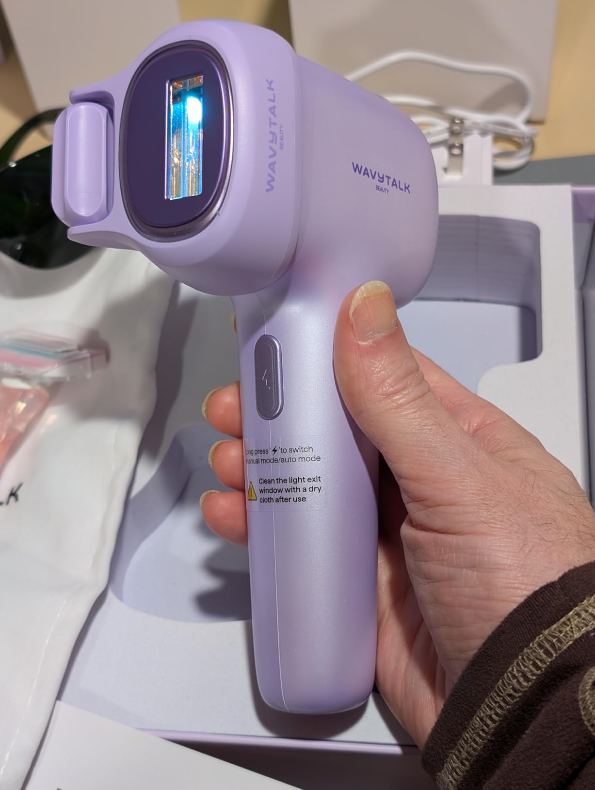 Wavytalk IPL Hair Removal Device, Bare It with Precision Roller for Face Body Bikini - Long-Lasting & Painless, 24J Dual-Pulse & Ice Cooling, At-Home Use for Women and Men customer photo 1