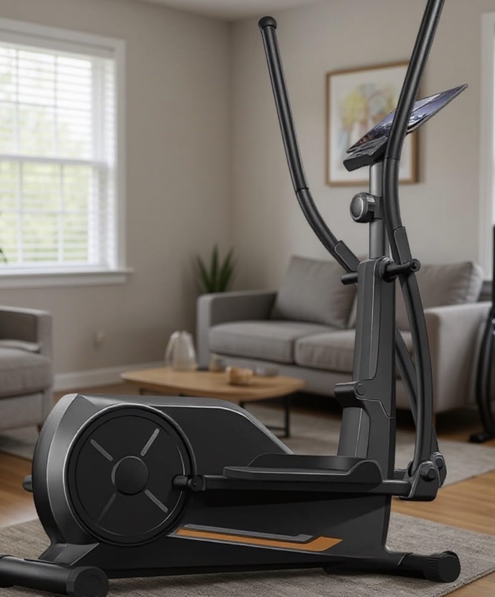 CURSOR Elliptical Exercise Machine, Elliptical Machine for Home with Hyper-Quiet Magnetic Driving System, 8 & 16 Levels Resistance, Compact Elliptical with 12IN Stride, LCD Monitor, 350LBS Weight Capacity customer photo 1