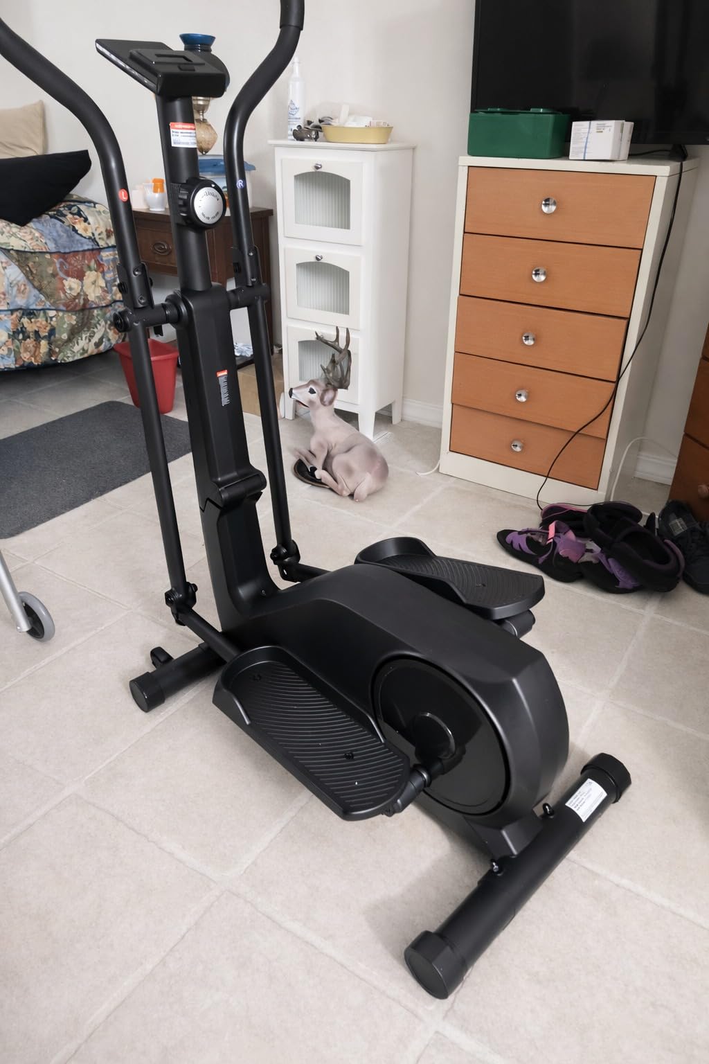 CURSOR Elliptical Exercise Machine, Elliptical Machine for Home with Hyper-Quiet Magnetic Driving System, 8 & 16 Levels Resistance, Compact Elliptical with 12IN Stride, LCD Monitor, 350LBS Weight Capacity customer photo 2