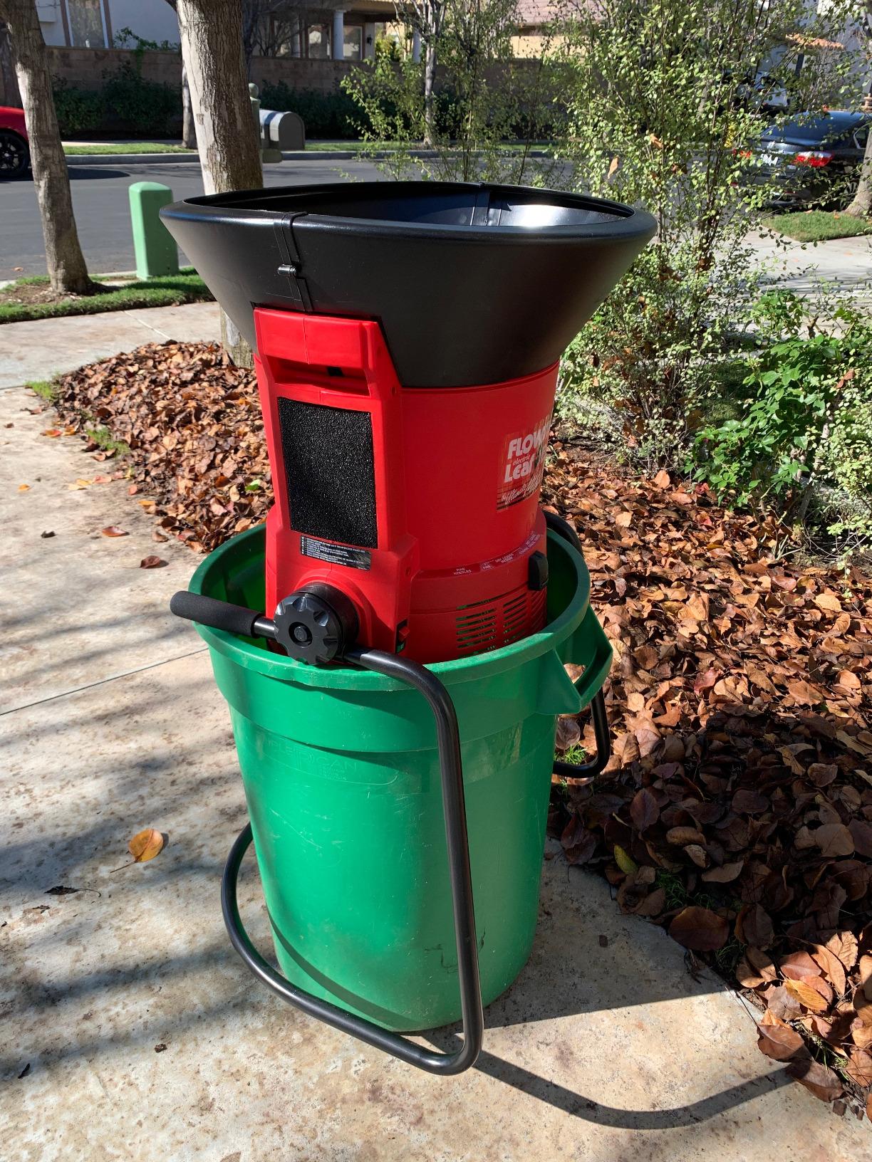 Flowtron Electric Leaf Mulcher & Shredder | Portable Garden Grinder & Chipper for Wet/Dry Leaves, Grass & Pine Needles | Freestanding, Upto 30:1 Mulch Ratio, Adjustable Coarseness customer photo 2