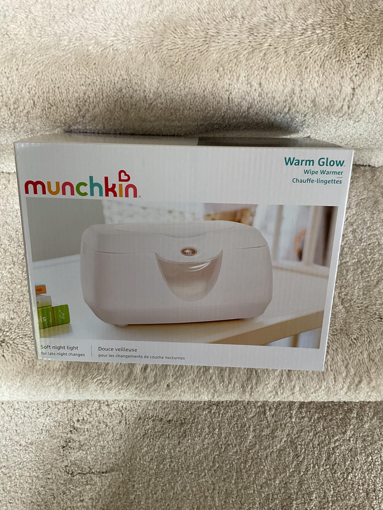 Munchkin Warm Glow Baby Wipe Warmer with Nightlight, Baby Wipes Warmer Dispenser for Newborn Diaper Changes, Holds 100 Wipes, White customer photo 2