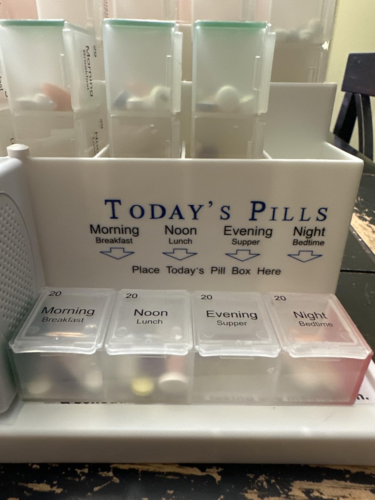 Medcenter Monthly Pill Organizer System 4 Times a Day, 31 Day Pill Organizer Box with Talking Alarm Reminding System customer photo 1