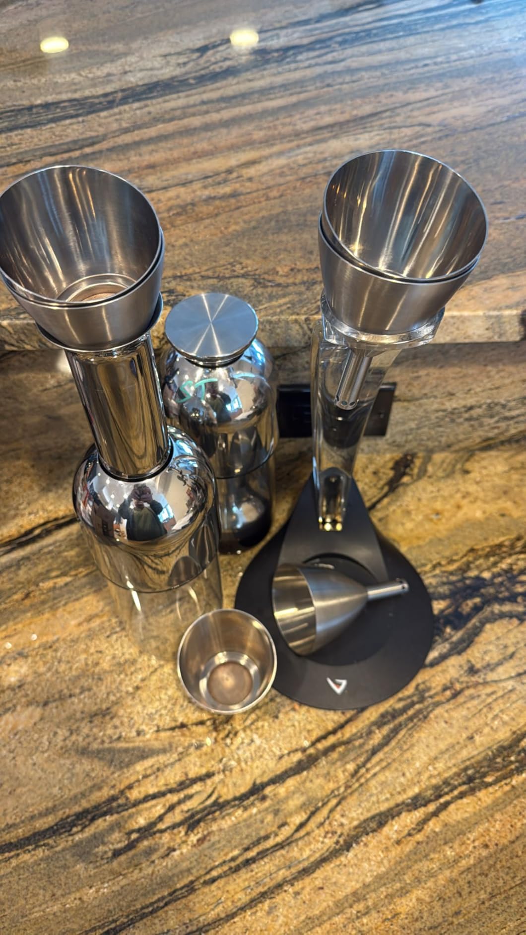 Rabbit Wine Aerator Shower Funnel with Sediment Strainer, Stainless Steel customer photo 2