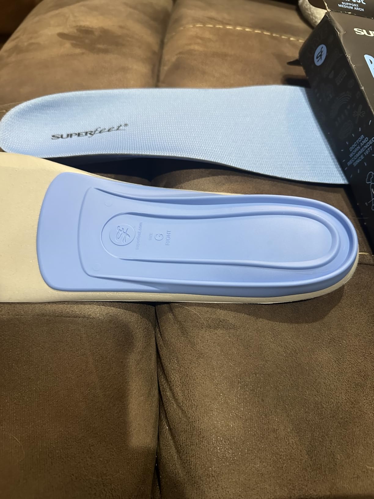 Superfeet All-Purpose Support Medium Arch Insoles (Blue) for Active Lifestyle with Medium Arch Support - Men 9.5-11 / Women 10.5-12 customer photo 2
