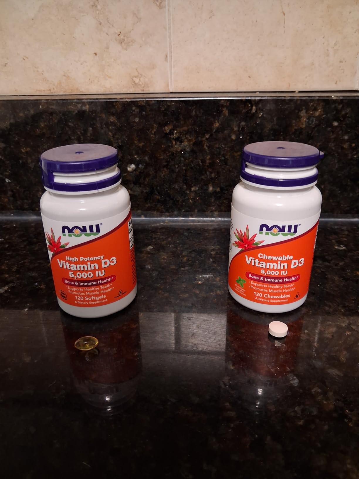 NOW Foods Supplements, Vitamin D-3 5,000 IU, High Potency, Structural Support*, 240 Softgels customer photo 2
