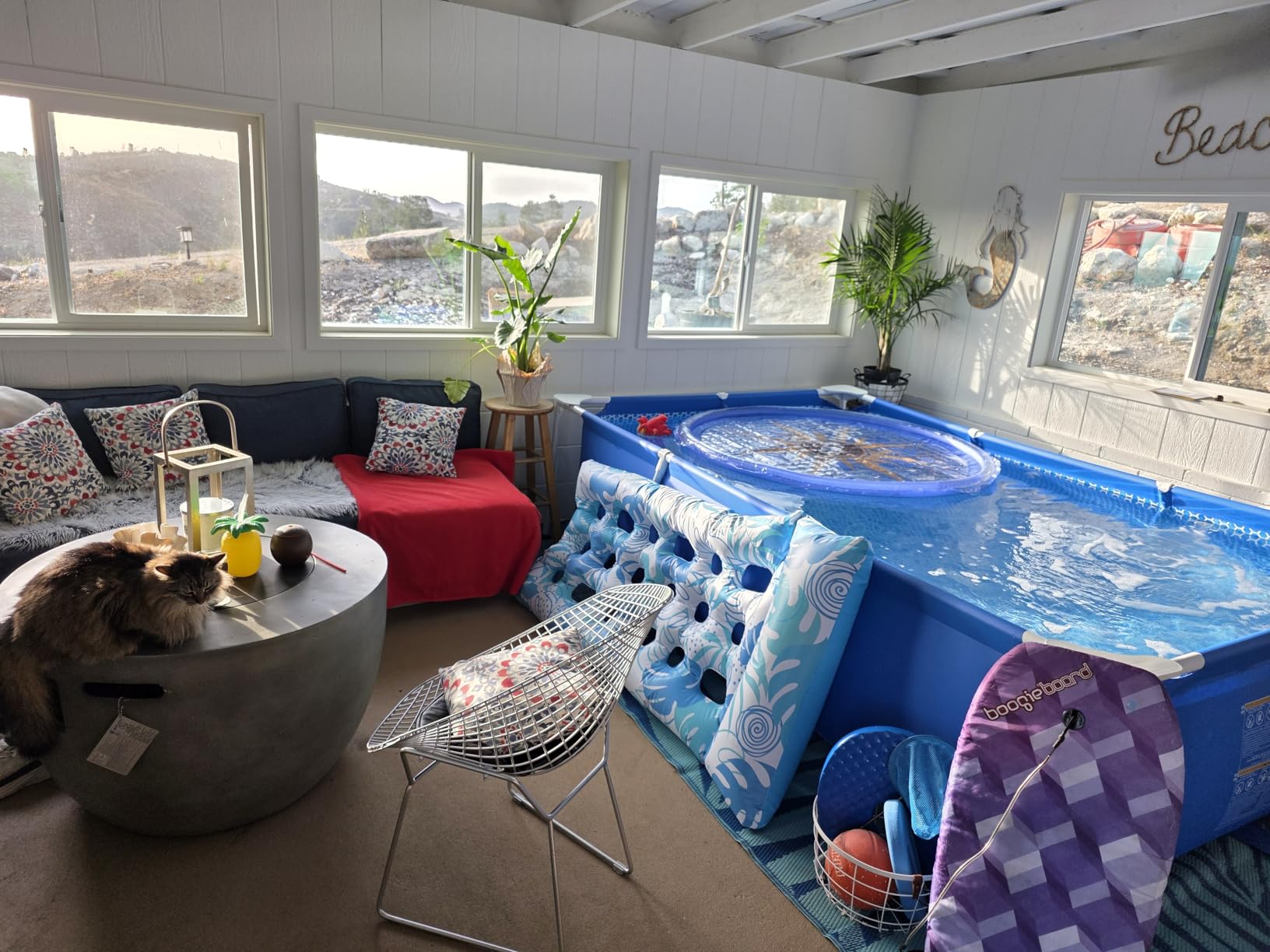 INTEX Rectangular Frame 8 ft 6 in x 5 ft 3 in x 25 in Above Ground Pool, Swimming Pool with Steel Frame, Pump Not Included customer photo 1