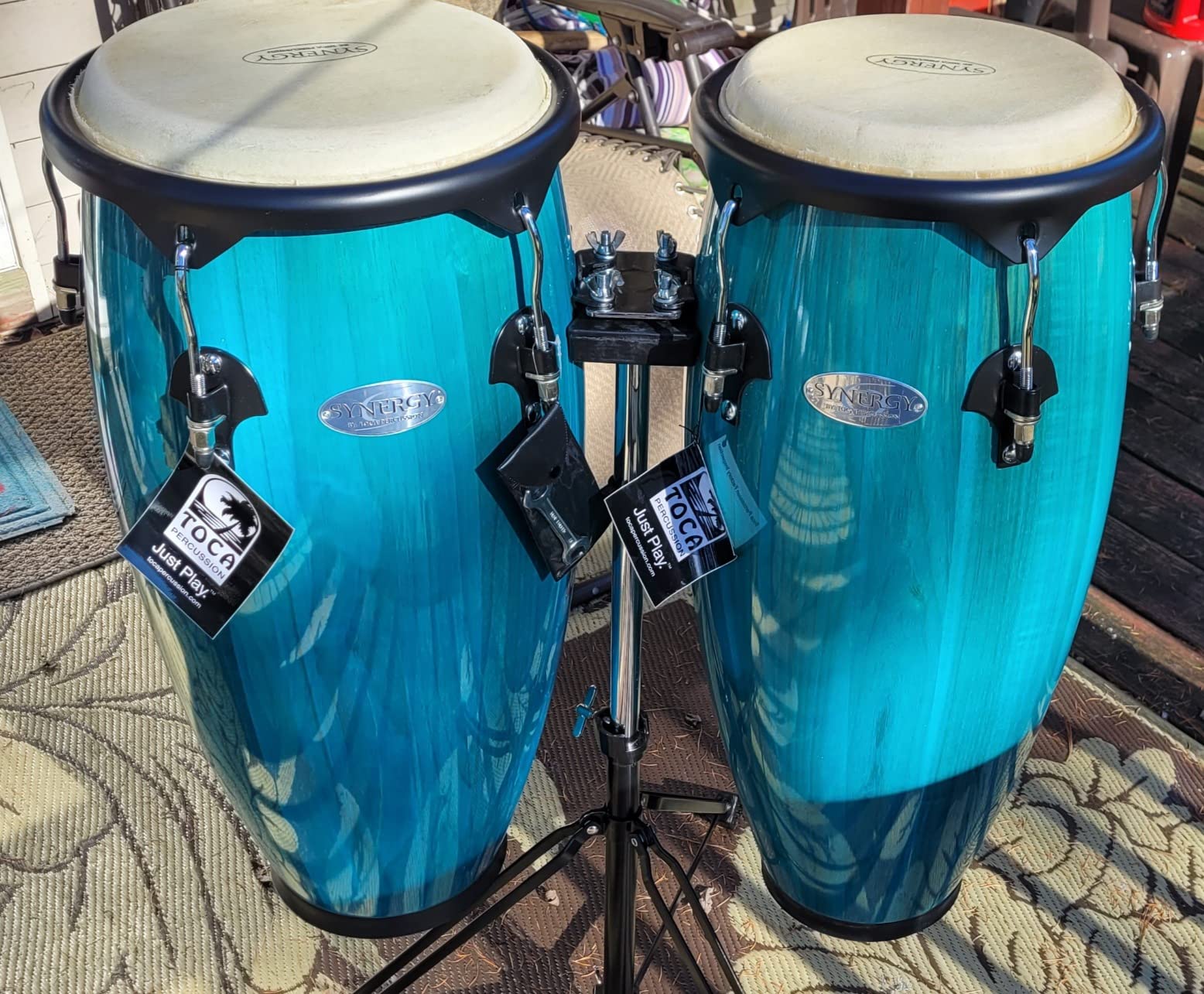 Toca 2300BB Synergy Series Conga Drum, Bahama Blue customer photo 1