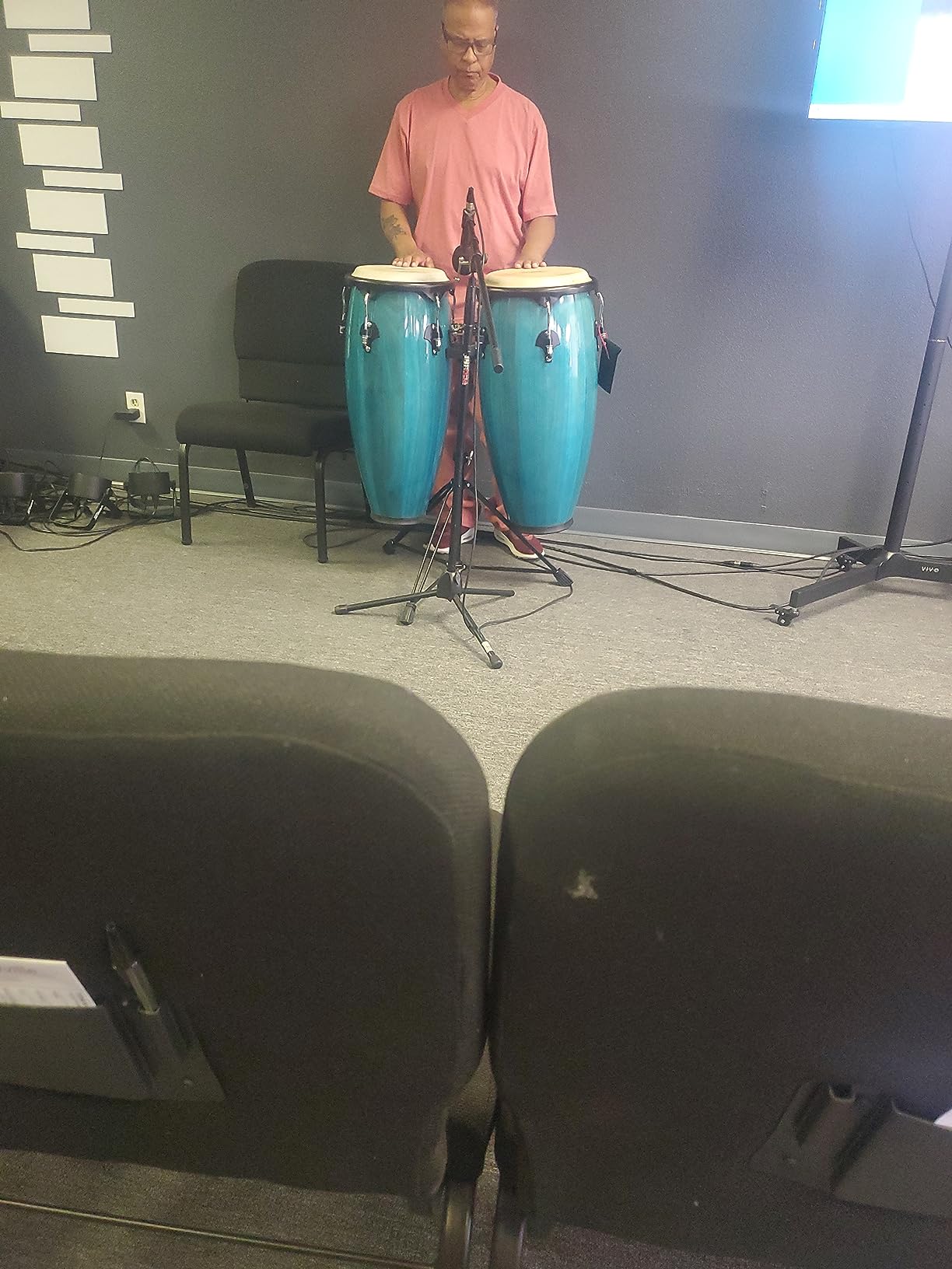 Toca 2300BB Synergy Series Conga Drum, Bahama Blue customer photo 2