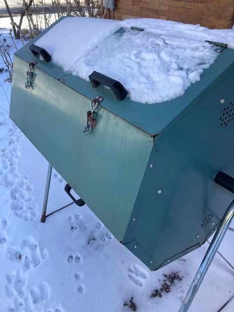 Jora Composter JK 270 - Outdoor Dual Chamber Compost Tumbler - 70 Gallon - Galvanized Steel Construction customer photo 1