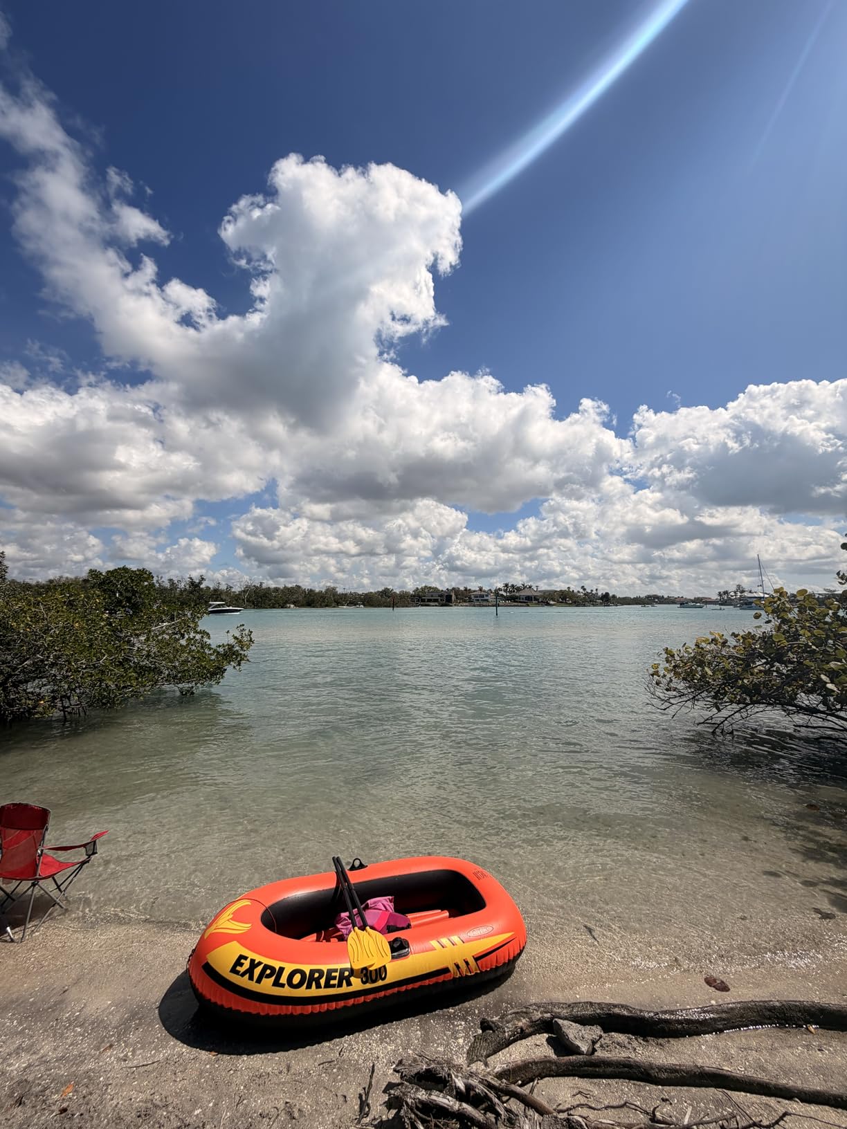 INTEX Explorer Compact Inflatable Boat Series: Dual Air Chambers - Welded Oar Locks - Grab Handles - Bow Rope - Sporty Design customer photo 2