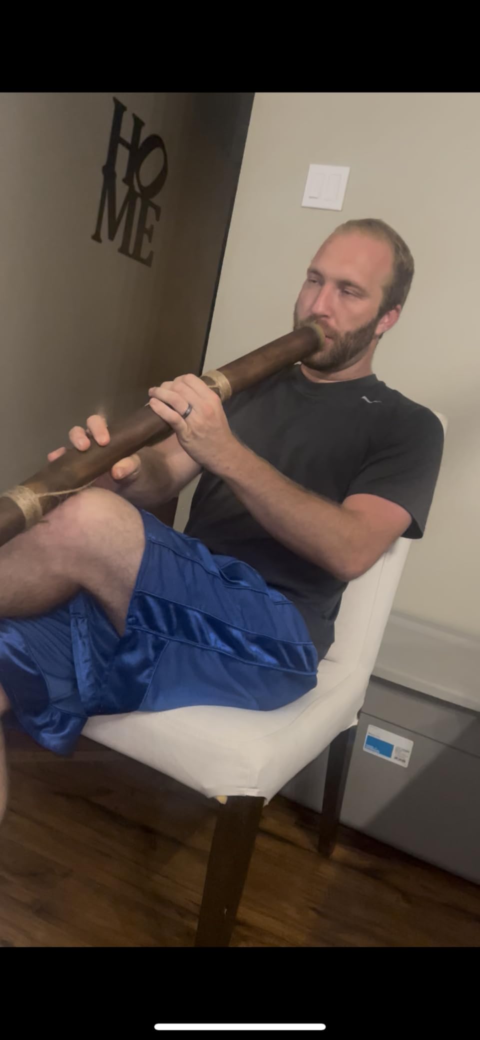 World Percussion USA Modern Didgeridoo Instrument - Hand-fired with Beeswax Mouthpiece, Durable and Lightweight, Ideal for Beginners - Key of D customer photo 2