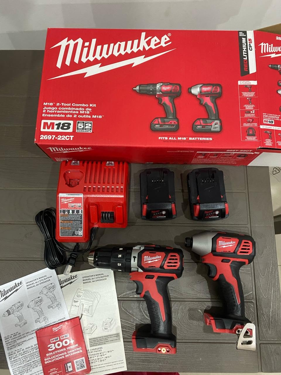 Milwaukee 2697-22CT M18 18-Volt Lithium-Ion Cordless Hammer Drill/Impact Driver Combo Kit customer photo 2