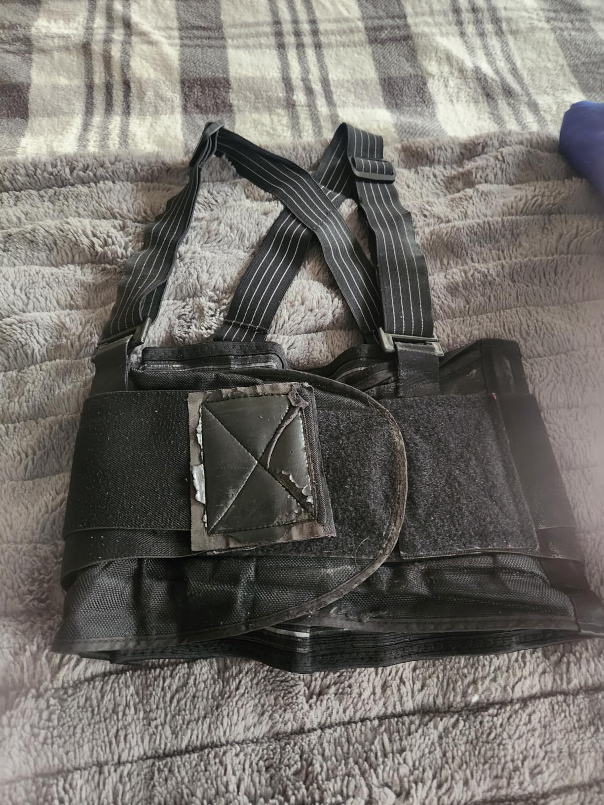NeoTech Care Back Brace with Suspenders for Work - Industrial Lifting Safety, Elastic Compression, Hook & Loop Closure customer photo 2