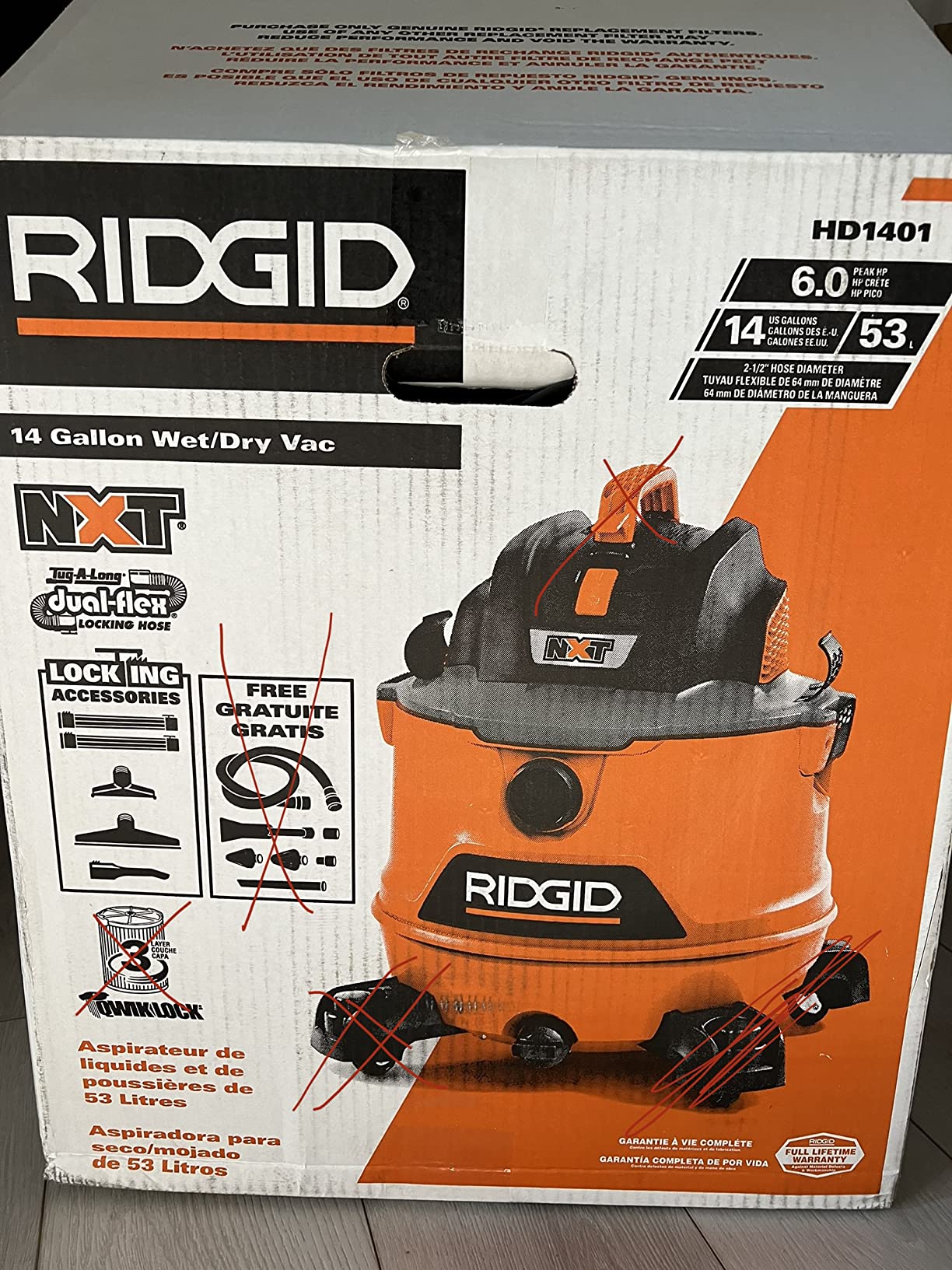 14-Gal. 6.0 Peak HP Wet/Dry Vac with Auto Detailing Kit customer photo 1