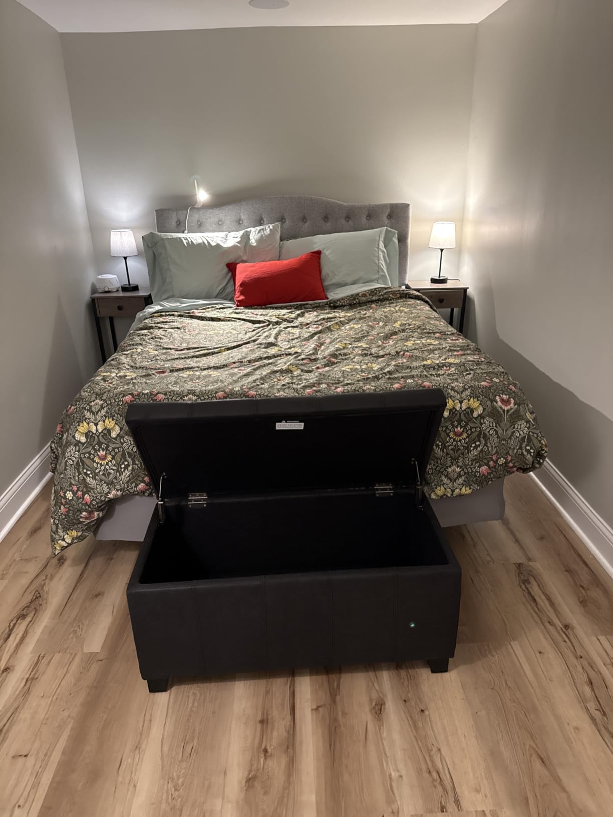 SIMPLIHOME Dover Storage Ottoman Bench - 36 inch Wide Upholstered Vegan Leather Rectangular Lift-Top Ottoman in Tanners Brown, Contemporary Bench for Living Room with Safety Hinges customer photo 1