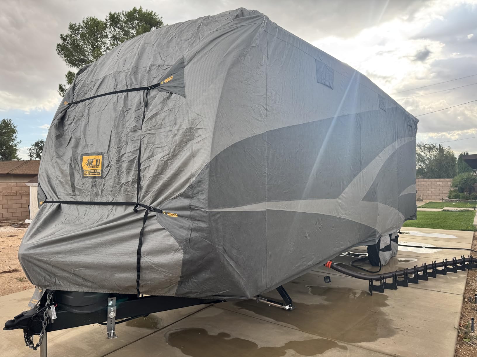 ADCO 52273 Designer Series SFS Aqua Shed Toy Hauler RV Cover - 24'1