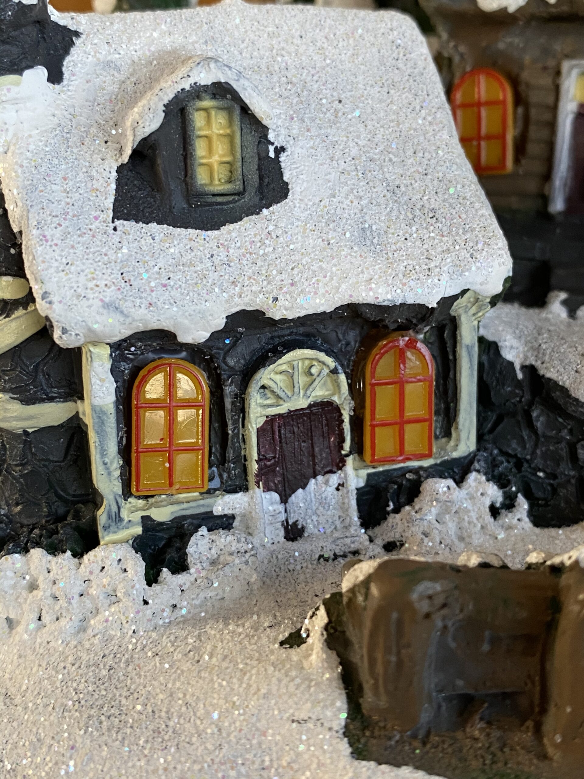 Kurt Adler Battery Operated Musical LED Village with Santa and Deer, 11-Inch customer photo 2