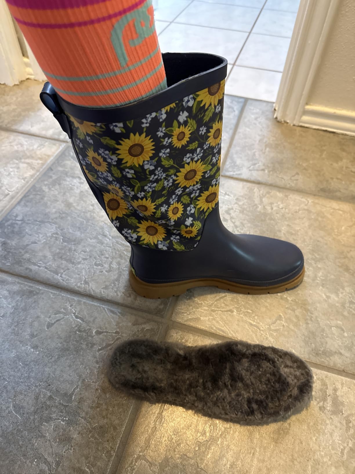Women's Tall Waterproof Rain Boot Outdoor Garden Shoes customer photo 1