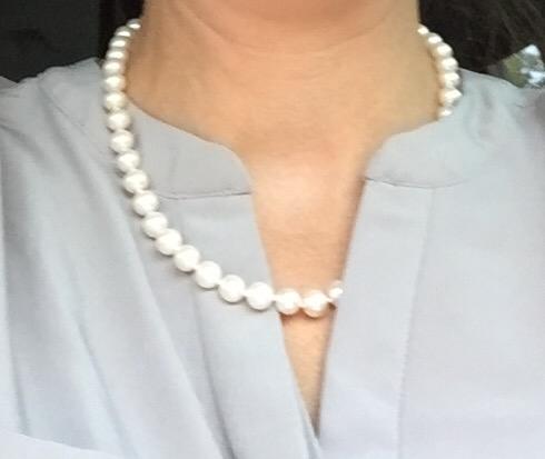 The Pearl Source Real Japanese Akoya Pearl Necklace for Women, Genuine Cultured Akoya Pearls, Fine Jewelry Gift customer photo 1