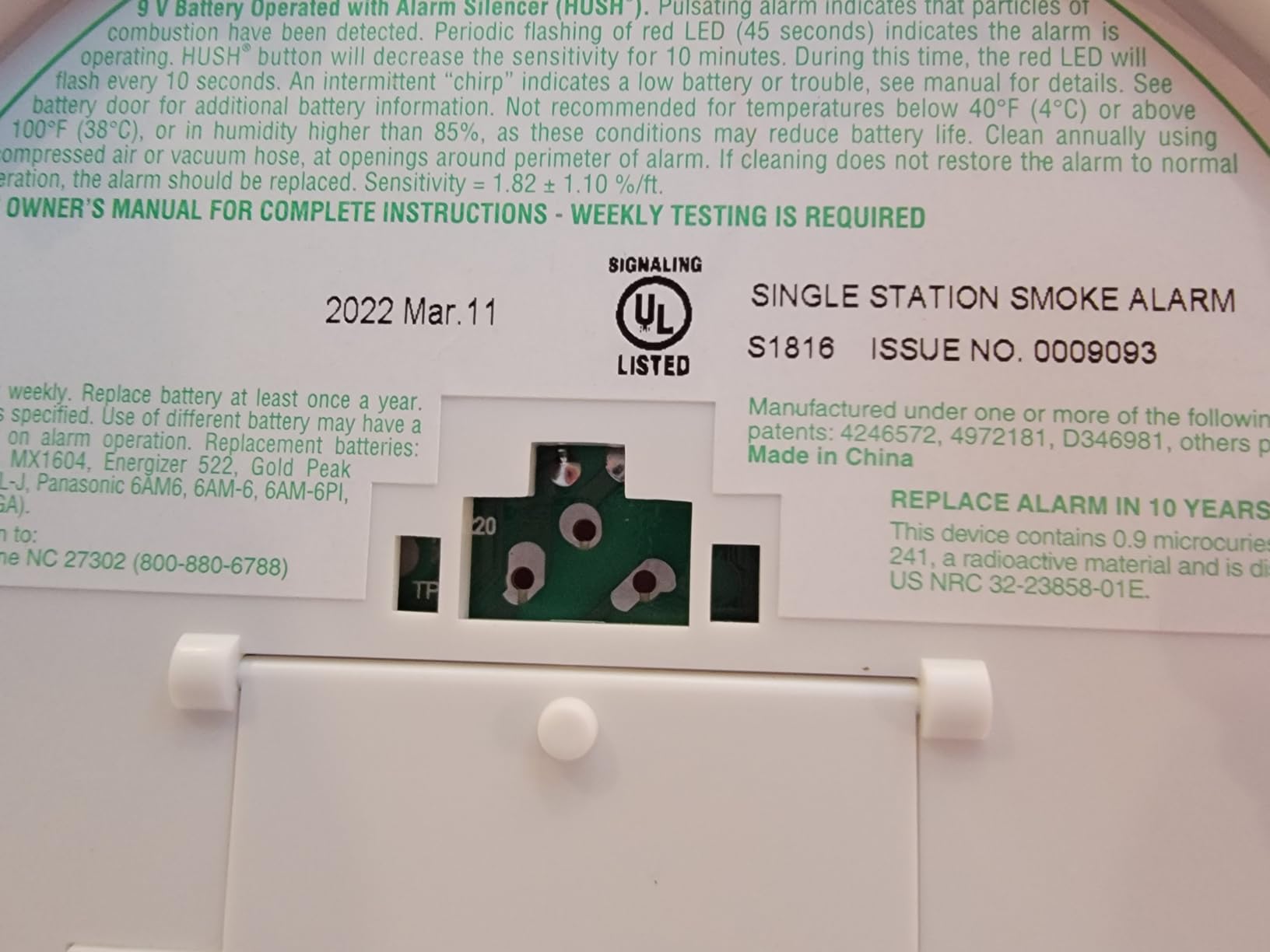 Kidde Battery Dual Photoelectric and Ionization Sensor Smoke Detector Alarm | Model Pi9010 customer photo 1