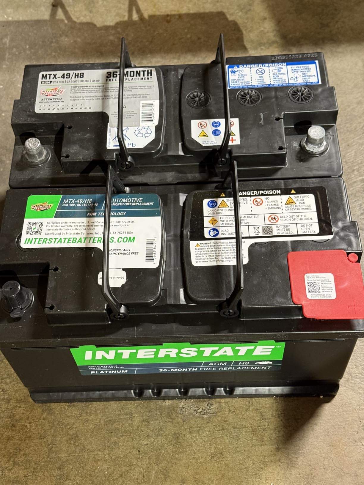 Interstate Batteries Automotive Battery 12V 55Ah (Group Size 35) 650CCA SLI AGM Auto Battery Replacement for Cars, SUVs, Sedans, Trucks (MTX-35) customer photo 2