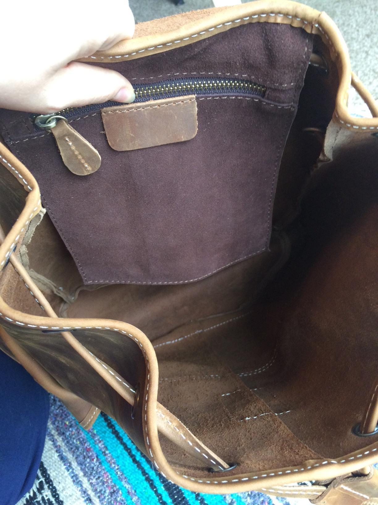 Polare Vintage Full Grain Leather Rucksack Backpack Casual Travel Satchel Bag Daypack For Men Women customer photo 1