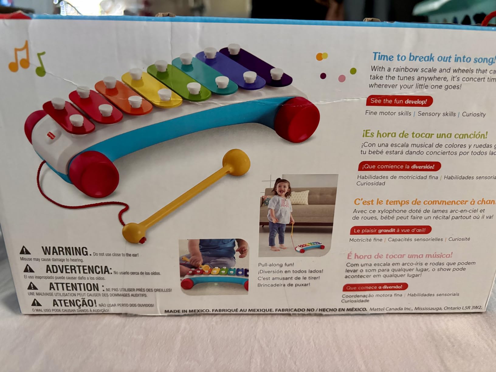 Fisher-Price Toddler Pull Toy, Classic Xylophone Pretend Musical Instrument with Mallet for Preschool Kids Ages 18+ Months customer photo 1