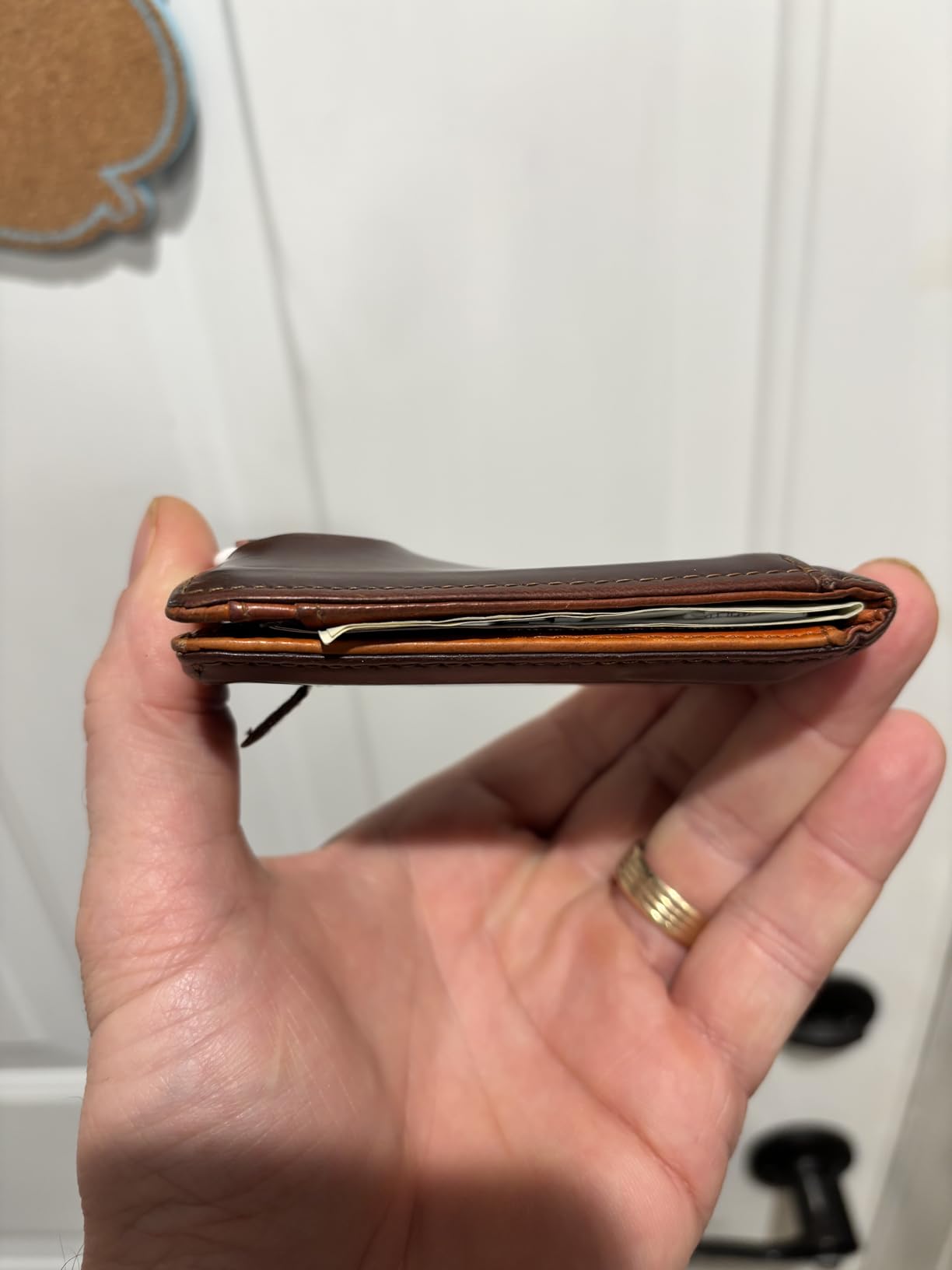 RFID Blocking Slim Bifold Genuine Leather Minimalist Front Pocket Wallets for Men with Money Clip Thin Mens customer photo 1
