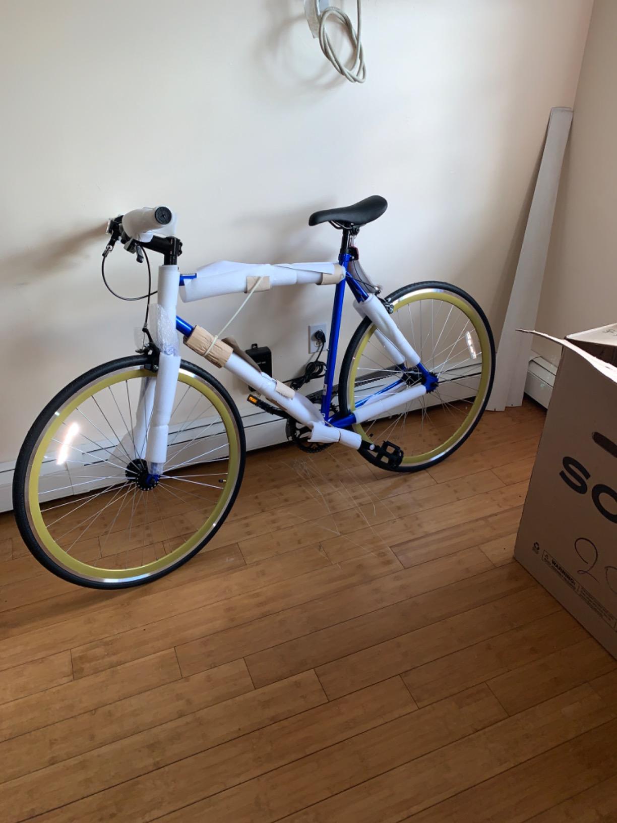 Schwinn Kedzie Single-Speed Fixie Road Bike, Lightweight Frame for City Riding, 28 inches, Blue customer photo 1