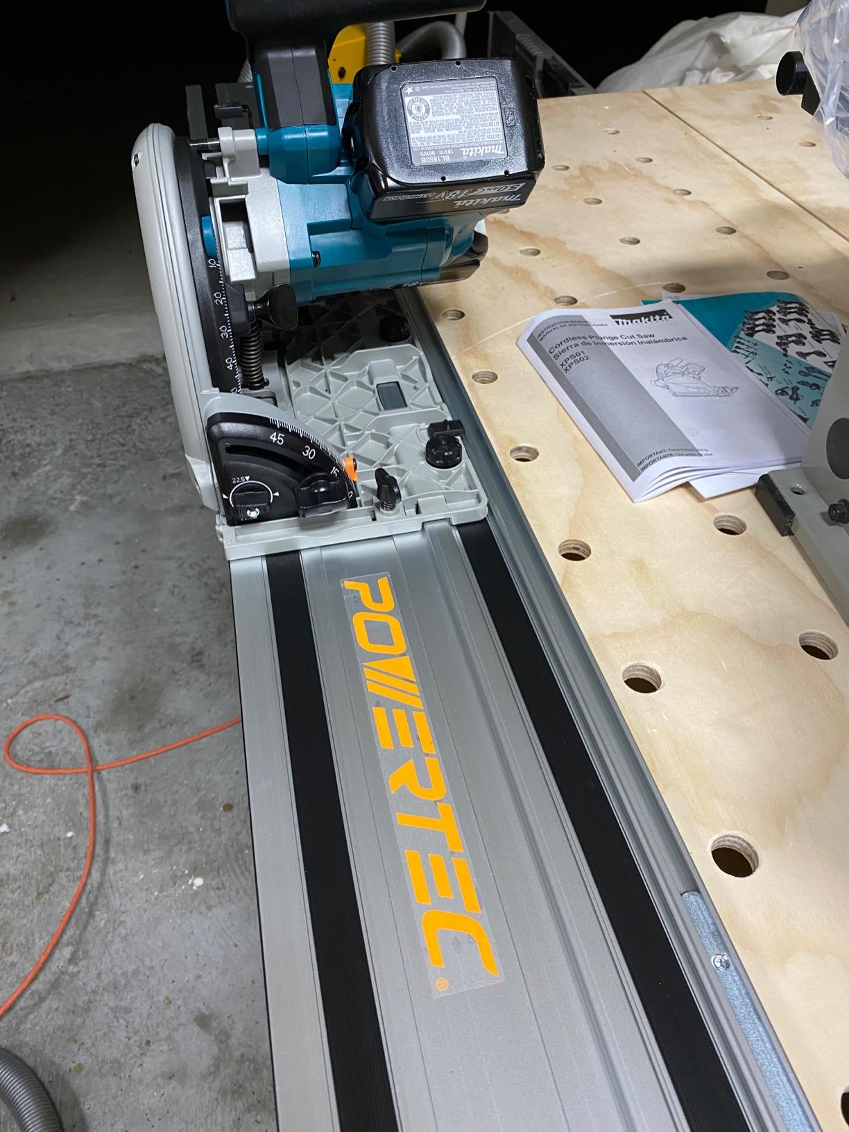 Makita XPS01PTJ 18-Volt X2 LXT Lithium-Ion (36V) Brushless Cordless 6-1/2 inch Plunge Circular Saw Kit (5.0Ah) with 199140-0 39 inch Guide Rail customer photo 2