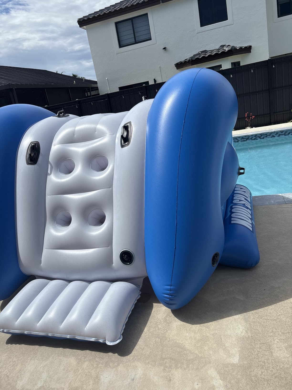 Intex Kool Splash Inflatable Water Slide Swimming Pool Play Center with Built in Sprayers for Kids and Adults, Ages 6 and Up, Blue customer photo 2