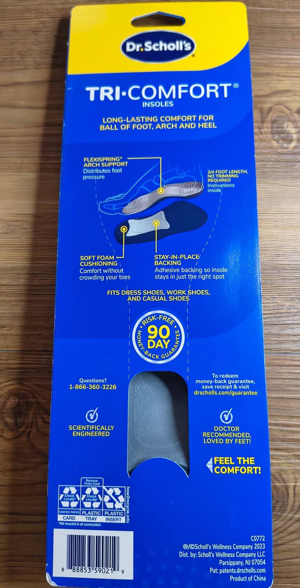 Dr. Scholl's Tri-Comfort Insoles, Women (Size 6-11), 1 Pair, 3/4 Length customer photo 2