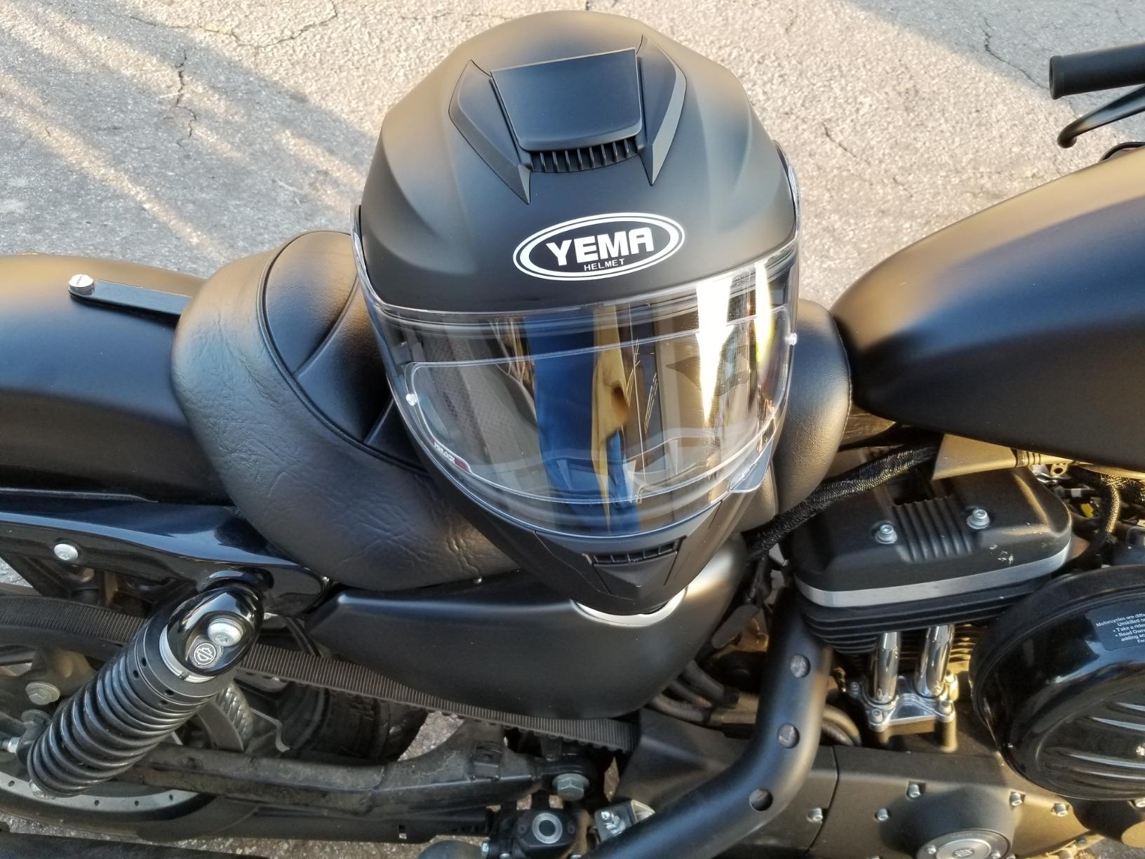 YEMA Modular Motorcycle Helmets, DOT Approved Full Face Motorcycle Helmet with Flip Up Dual Visor for Men & Women customer photo 2