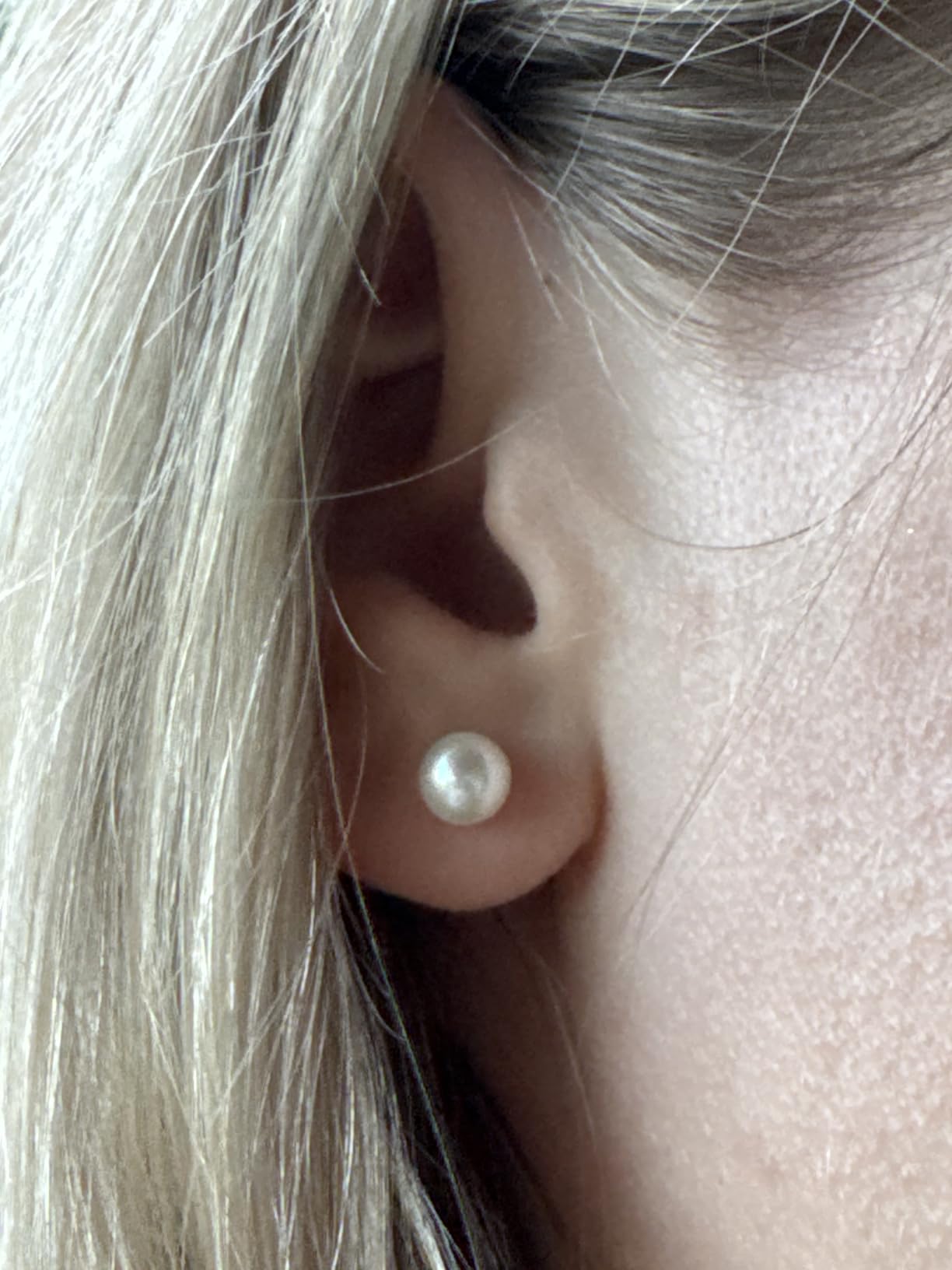 THE PEARL SOURCE Real Pearl Stud Earrings for Women, 14K Gold Genuine AAA Cultured Japanese Akoya Pearls, Classic Round White Pearl Earrings Jewelry Gift for Women, Hypoallergenic Fine Jewelry customer photo 1