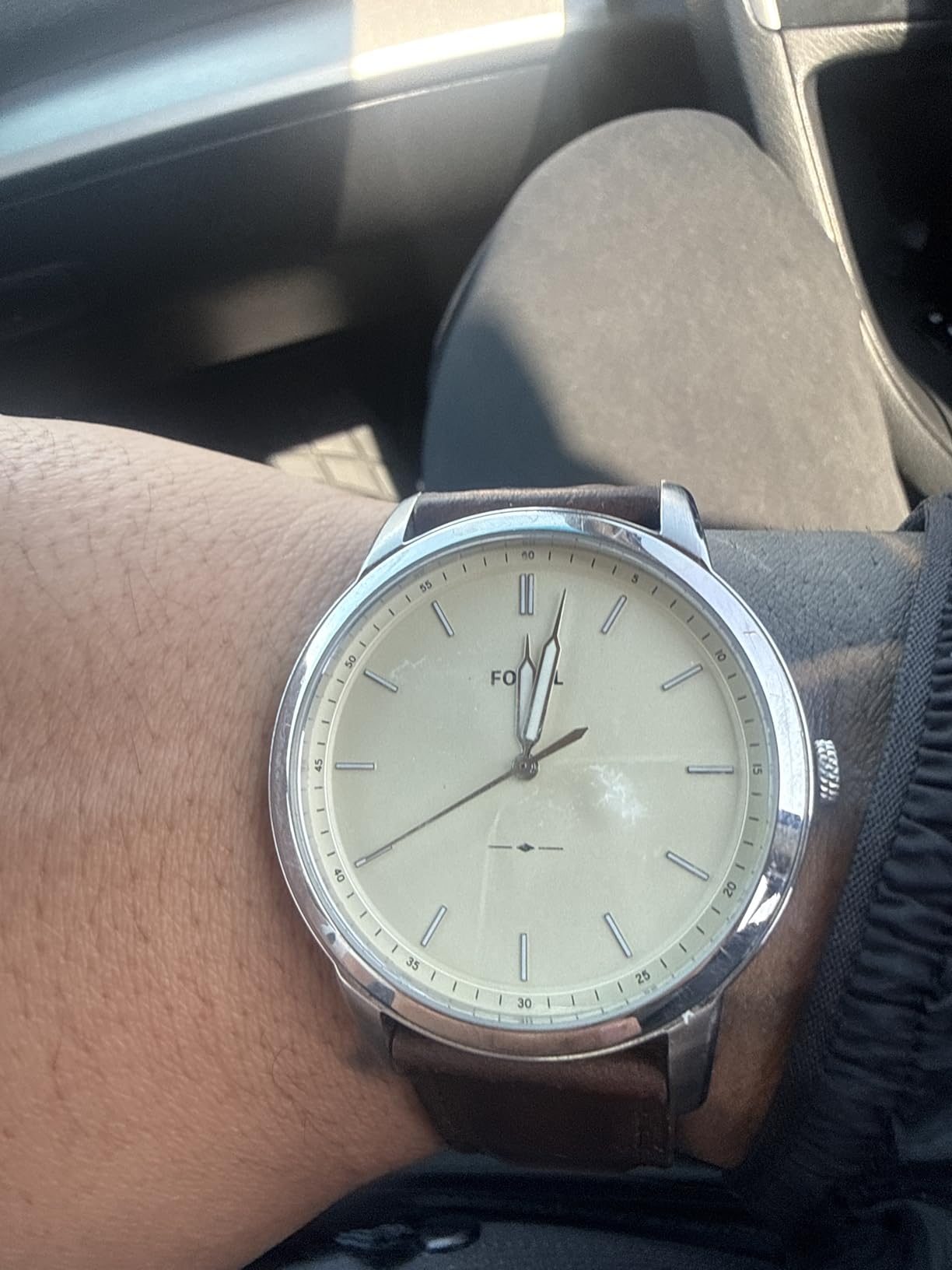 Fossil Men's Minimalist Quartz Stainless Steel Three-Hand Watch customer photo 2
