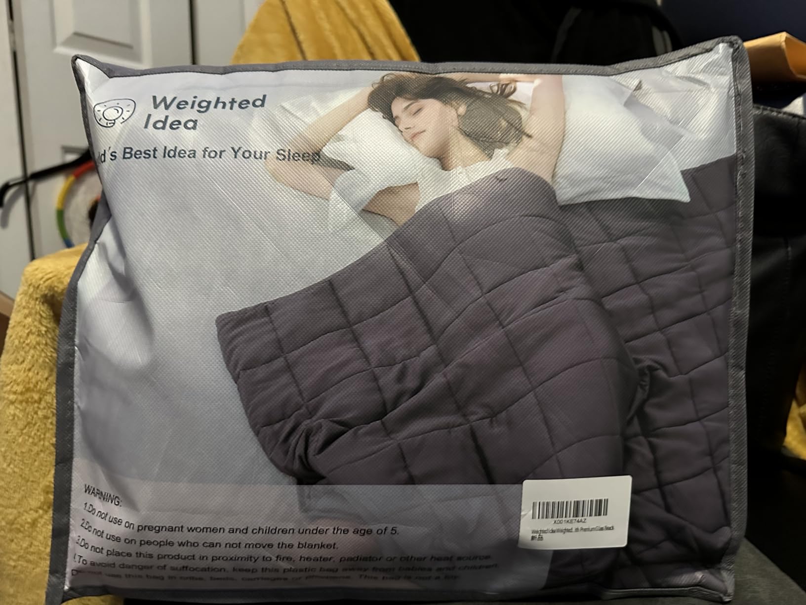 Weighted Idea Weighted Blanket for Adults (Dark Grey, 48