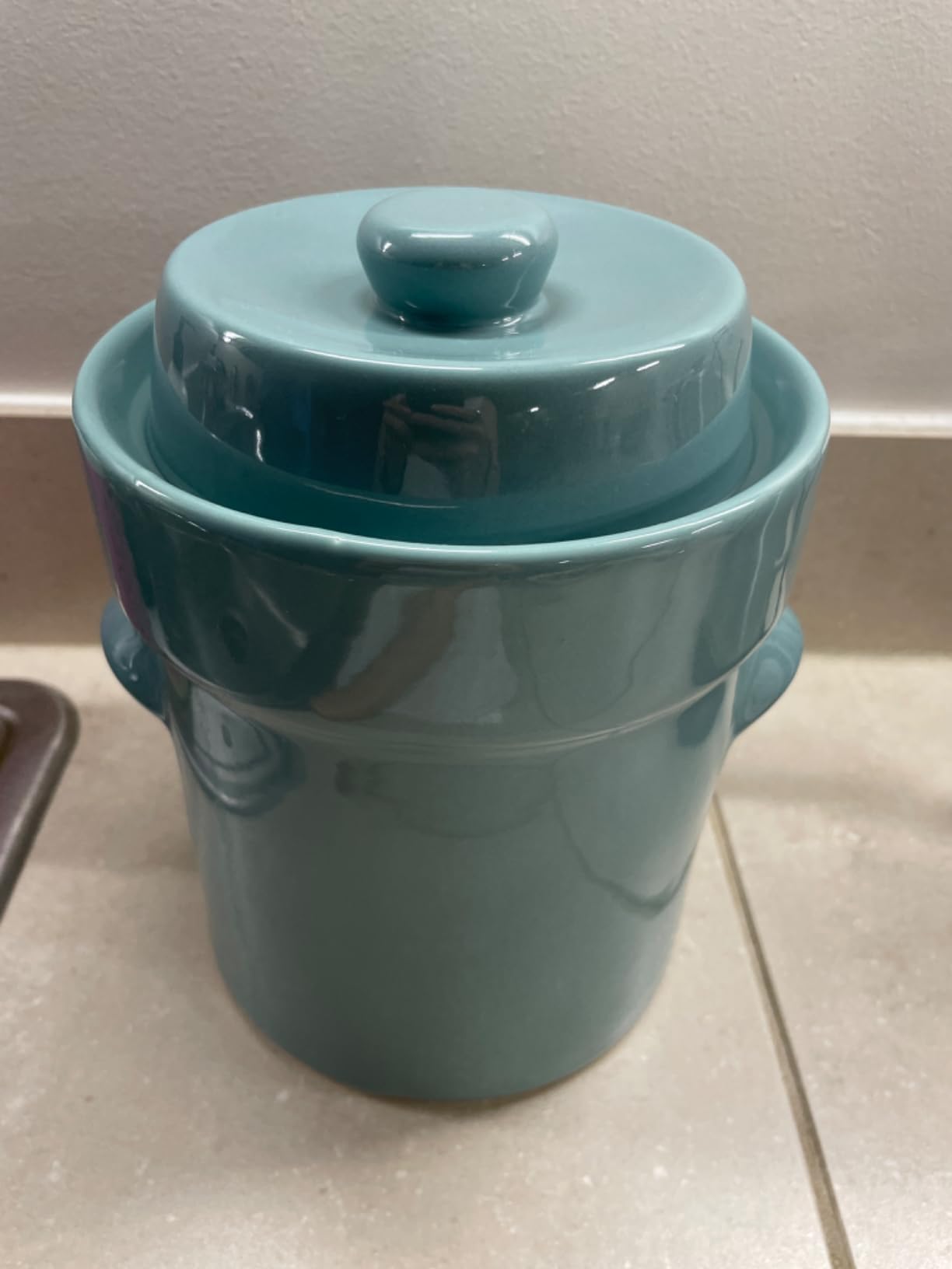 Humble House Fermentation Crock 1/2 Gallon Sauerkrock Sauerkraut Crock with Lid Weights & Pounder - Red Ceramic Fermenting Crock Kit for Pickling Cabbage Kimchi Vegetables 2 Liter Fermentation Jar customer photo 1