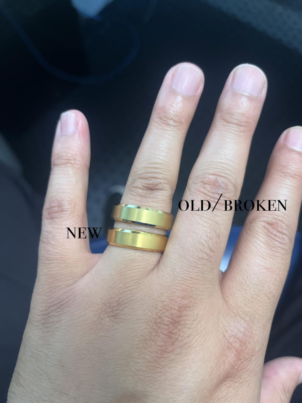 CROWNAL 4mm 6mm 8mm Black/Silver/Gunmetal/Gold Tungsten Wedding Couple Bands Rings Men Women Matte Brushed Finish Center Engraved I Love You Size 4 To 17 customer photo 2