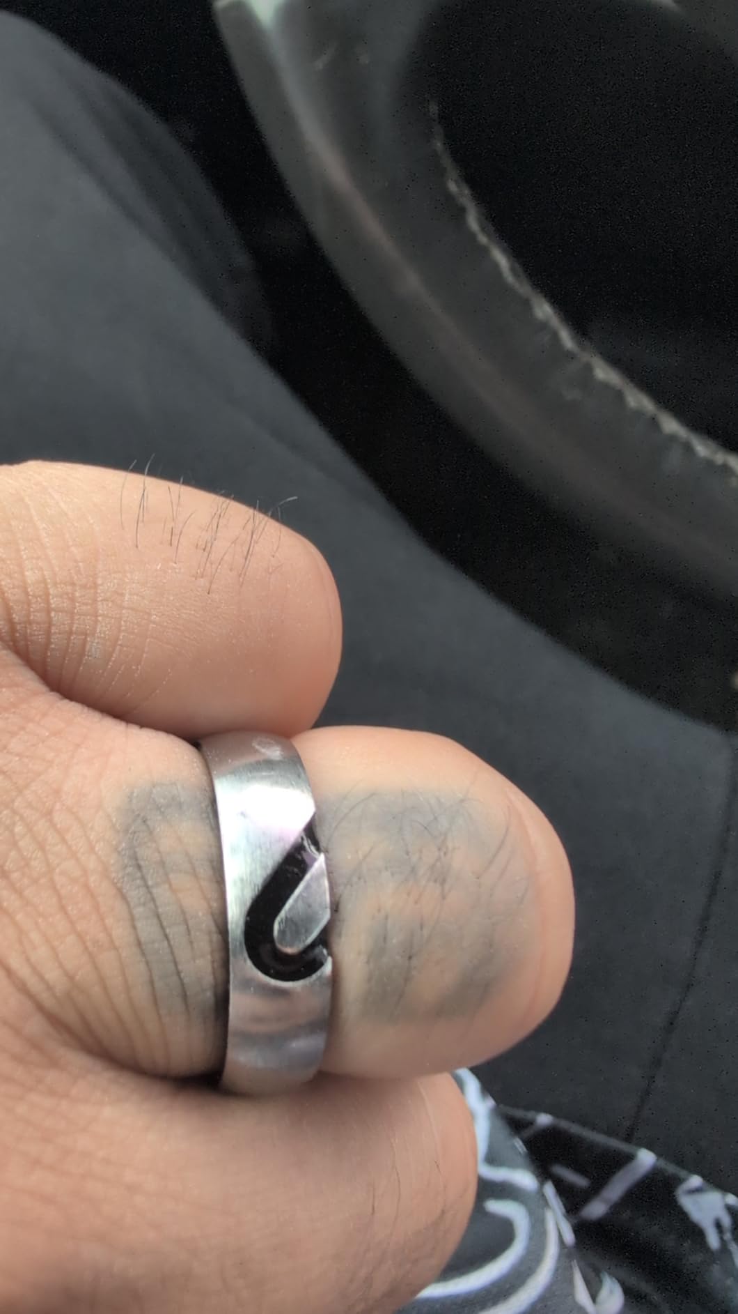 LAVUMO Matching Promise Rings for Couples Love You Forever Wedding Bands Sets for Him and Her Half Heart Rings Stainless Steel 6mm with Box Comfort Fit customer photo 1