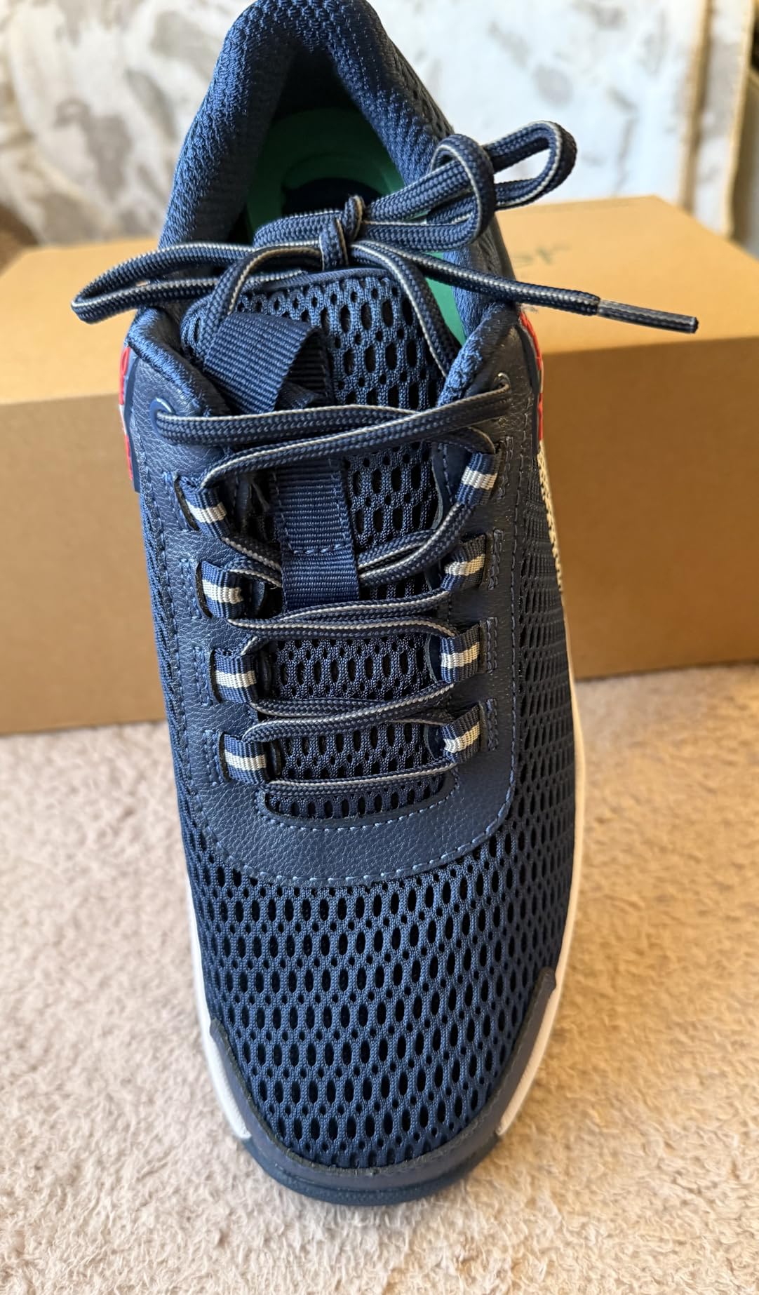 Orthofeet Men's Orthopedic Edgewater Stretch Knit Walking Sneaker customer photo 2