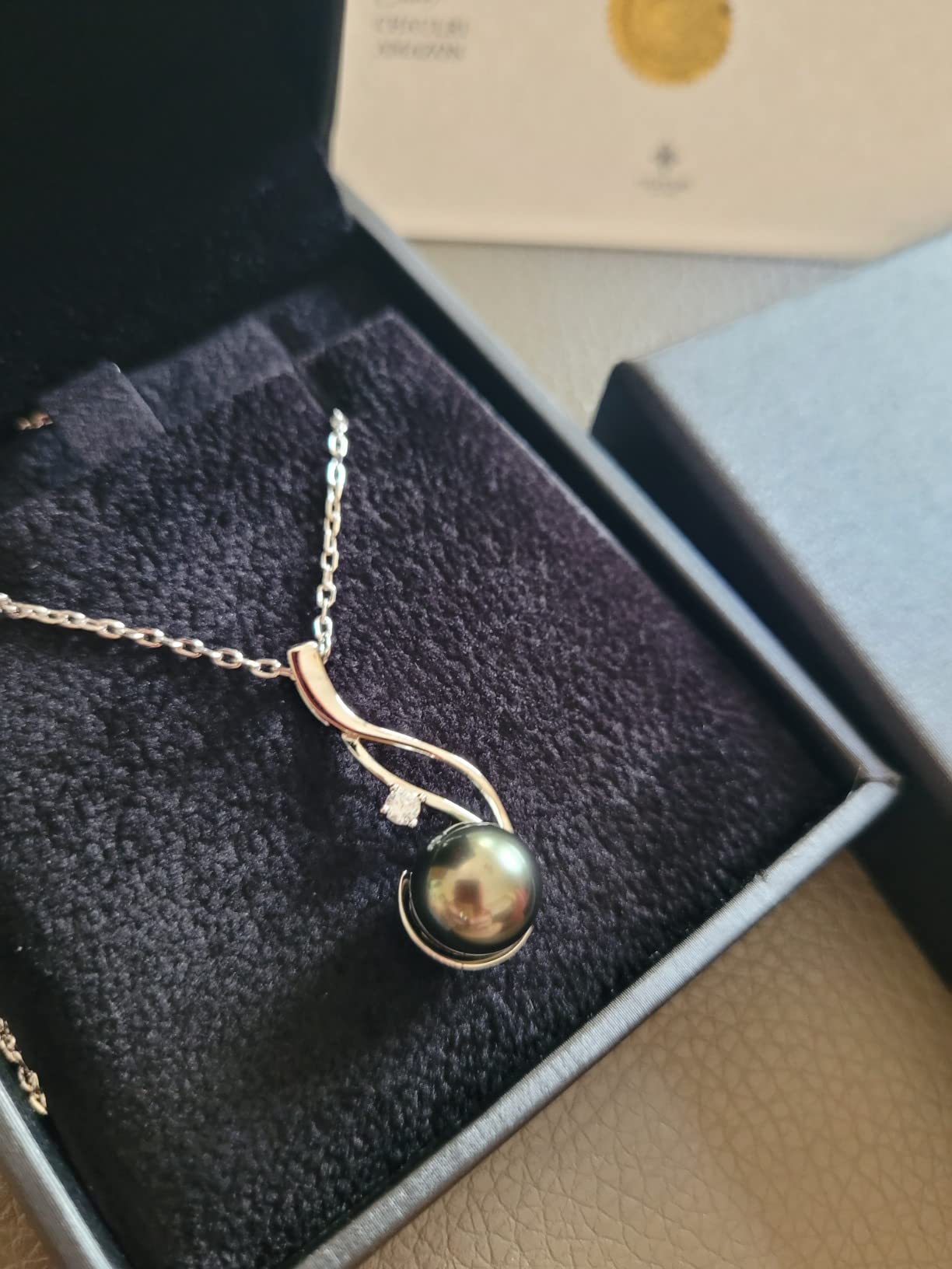 Tahitian Black Pearl Necklaces for Women - Anniversary, Birthday, Valentines Day Gifts for Wife, Girlfriend, Mom - Chaulri 925 Sterling Silver Genuine Real Pearl Jewelry customer photo 2