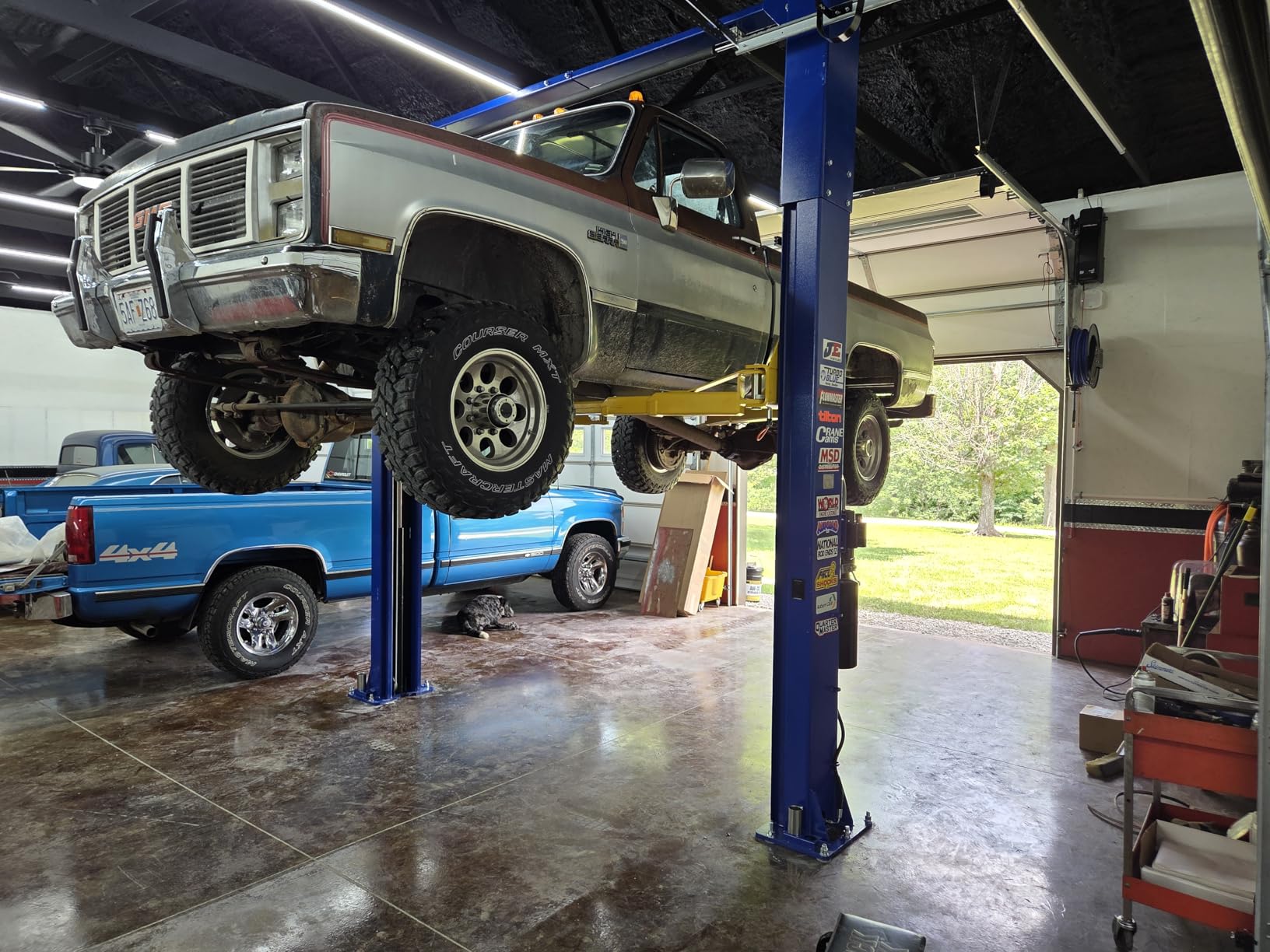APlusLift HW-10KOH-A 10000LB Two Post Overhead Car Lift 3 Year Warranty | 3 Year Parts Replacement, Rigid Double S Columns, Carriage Stronger Commercial-grade Steel, Clear Floor Design customer photo 1