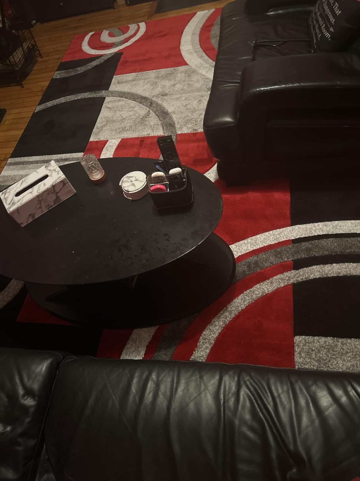 GLORY RUGS Area Rug Modern 5x7 Red Soft Hand Carved Contemporary Floor Carpet with Premium Fluffy Texture for Indoor Living Dining Room and Bedroom Area customer photo 1