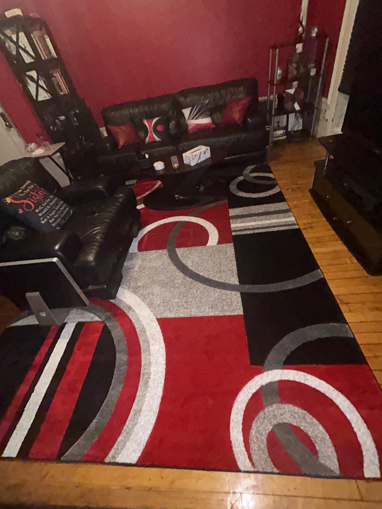 GLORY RUGS Area Rug Modern 5x7 Red Soft Hand Carved Contemporary Floor Carpet with Premium Fluffy Texture for Indoor Living Dining Room and Bedroom Area customer photo 2