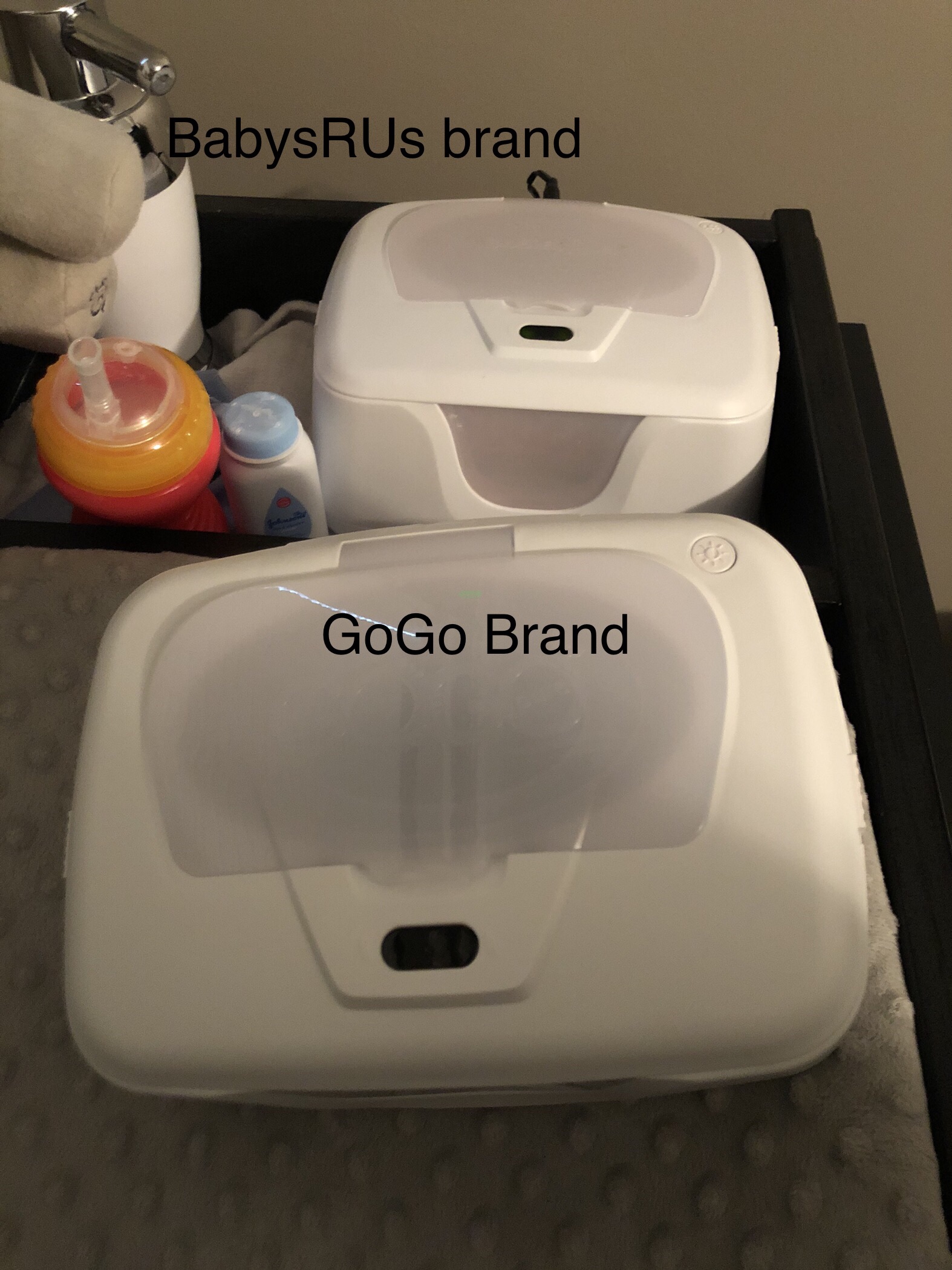 GOGO Pure Wet Wipe Warmer | Dispenser for Baby, Make Up, Adult Care - Auto Off Lights for Nighttime Changes, Dual Heat for Comfort, Top Heating, Moisture Lock Silicone and Large Capacity customer photo 2
